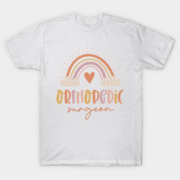 Orthopedic Surgeon - Boho Casual Over The Rainbow Design T-Shirt by best-vibes-only